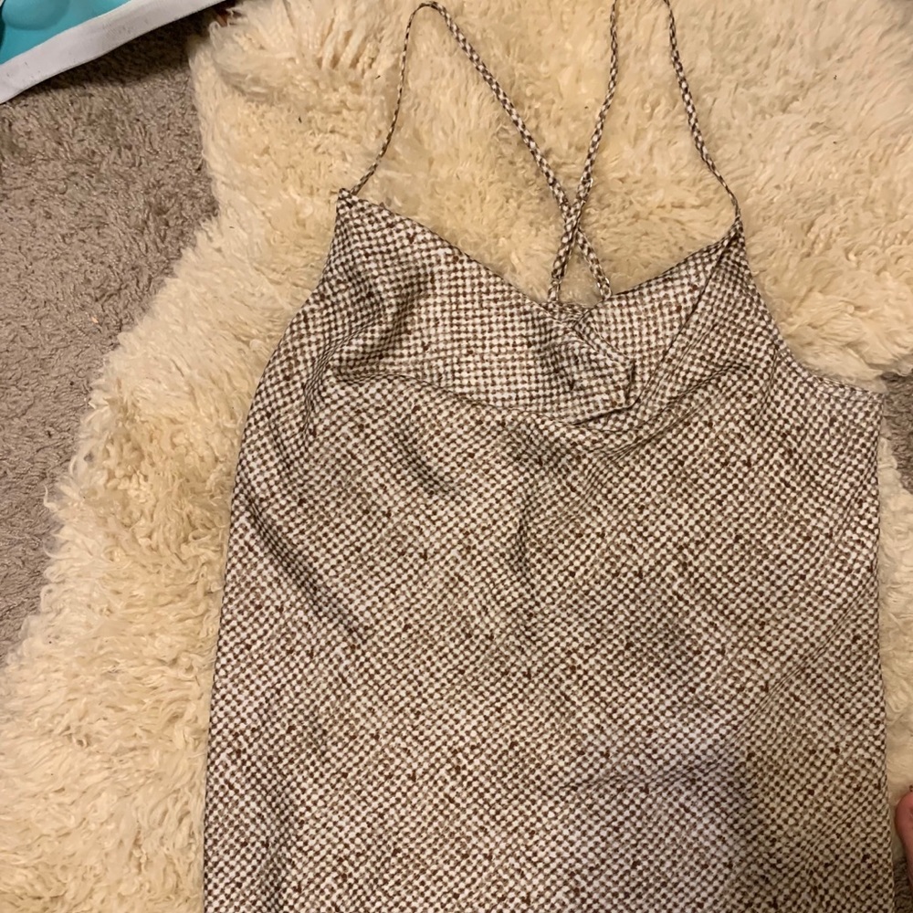 Banana Republic criss cross snake skin tank top XL